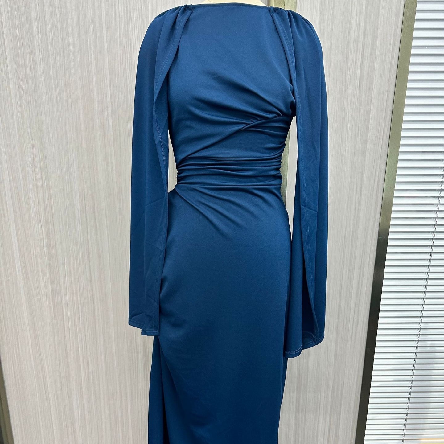 Pleated Evening Dress | Off-Shoulder Ruched Bodycon Gown(MS275)