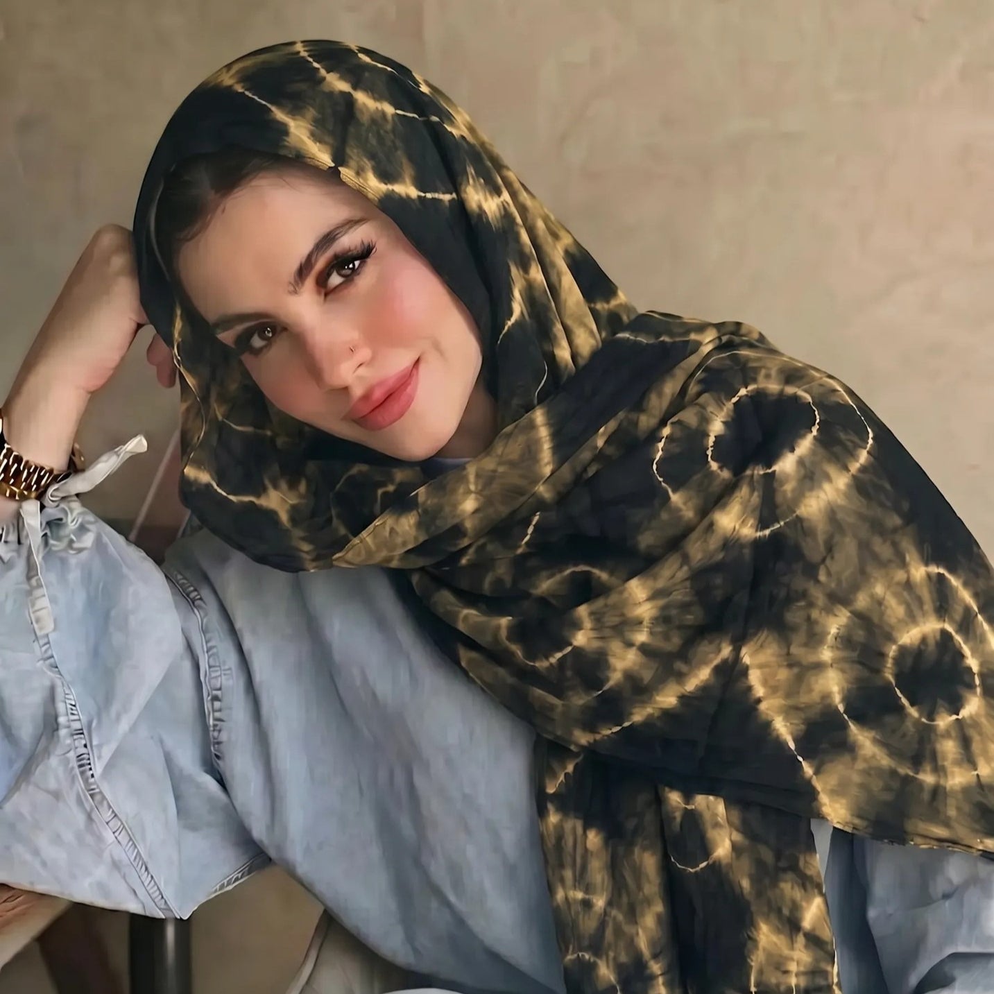 Tie-Dye Hijab Scarf(MH225)
