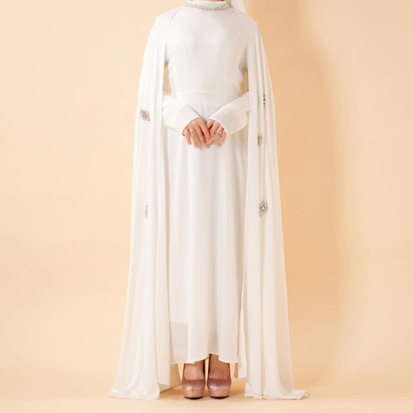 Luxury Satin Royal Cape Abaya(MA326)