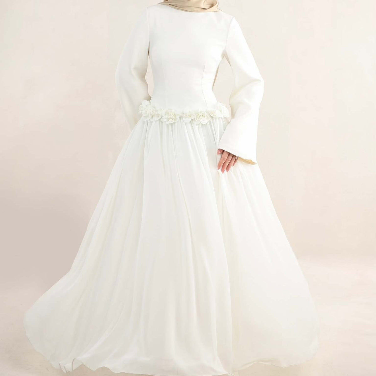 Back view showing cross-hatch cord lace-up corset panel