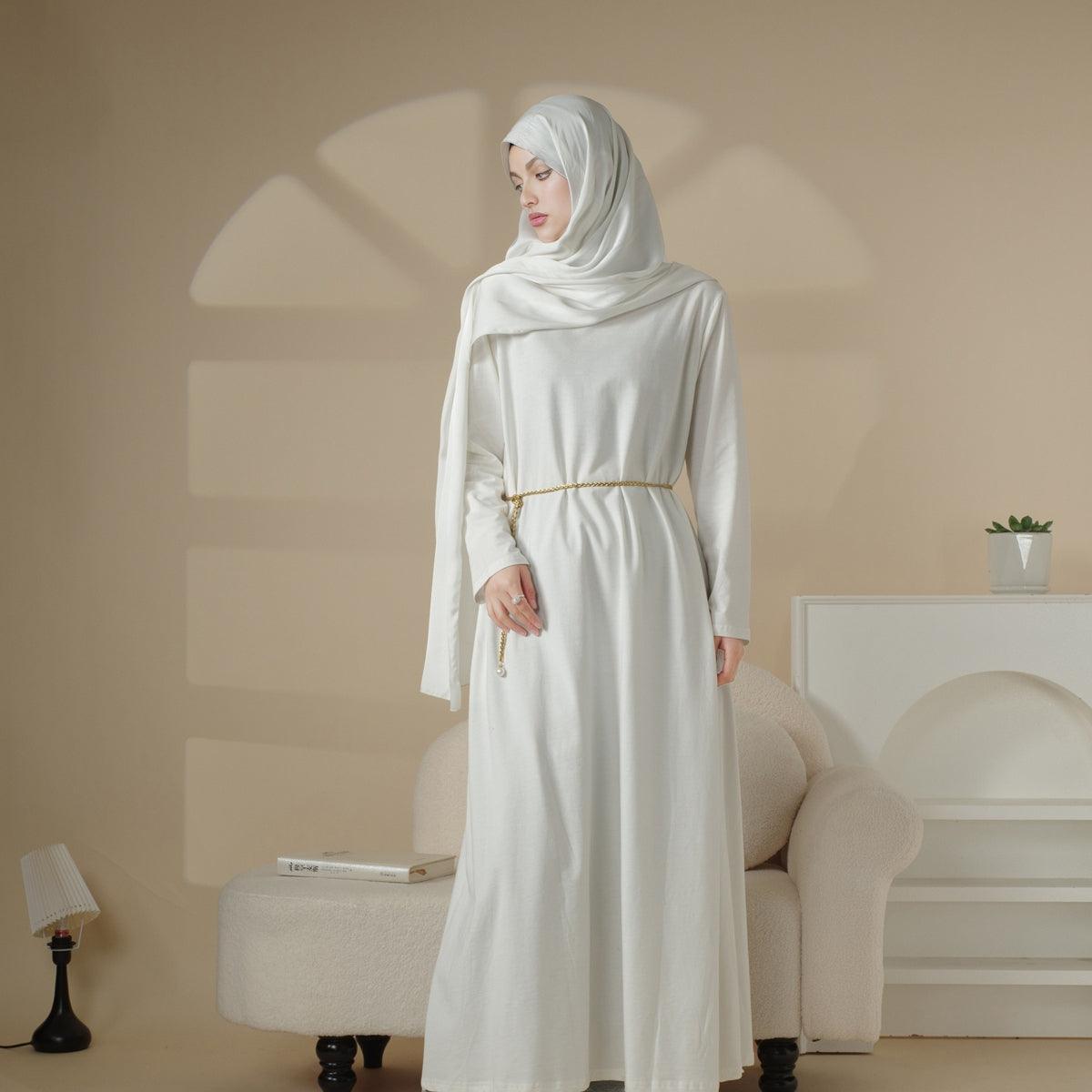 MA014 Cotton Inner Long Dress - Mariam's Collection