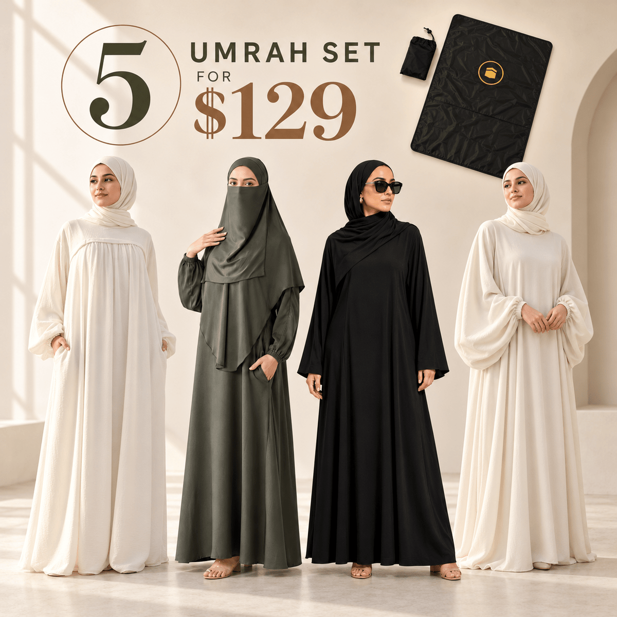 5 Umrah Set for $129 - Mariam's Collection