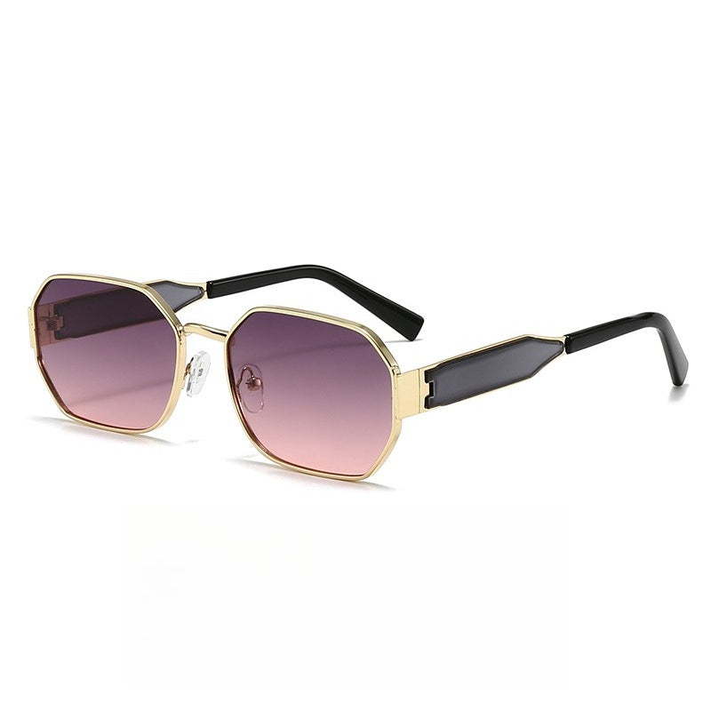 Vintage Narrow Frame Sunglasses – Retro Chic Accented Lenses for Women (MAC262)