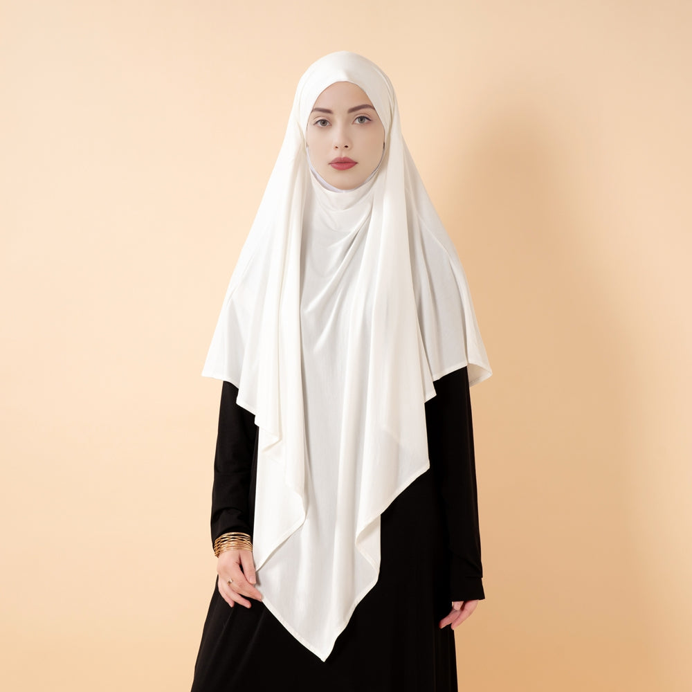 Premium Lenzing™ Modal Khimar with Integrated Face Veil (MK029)