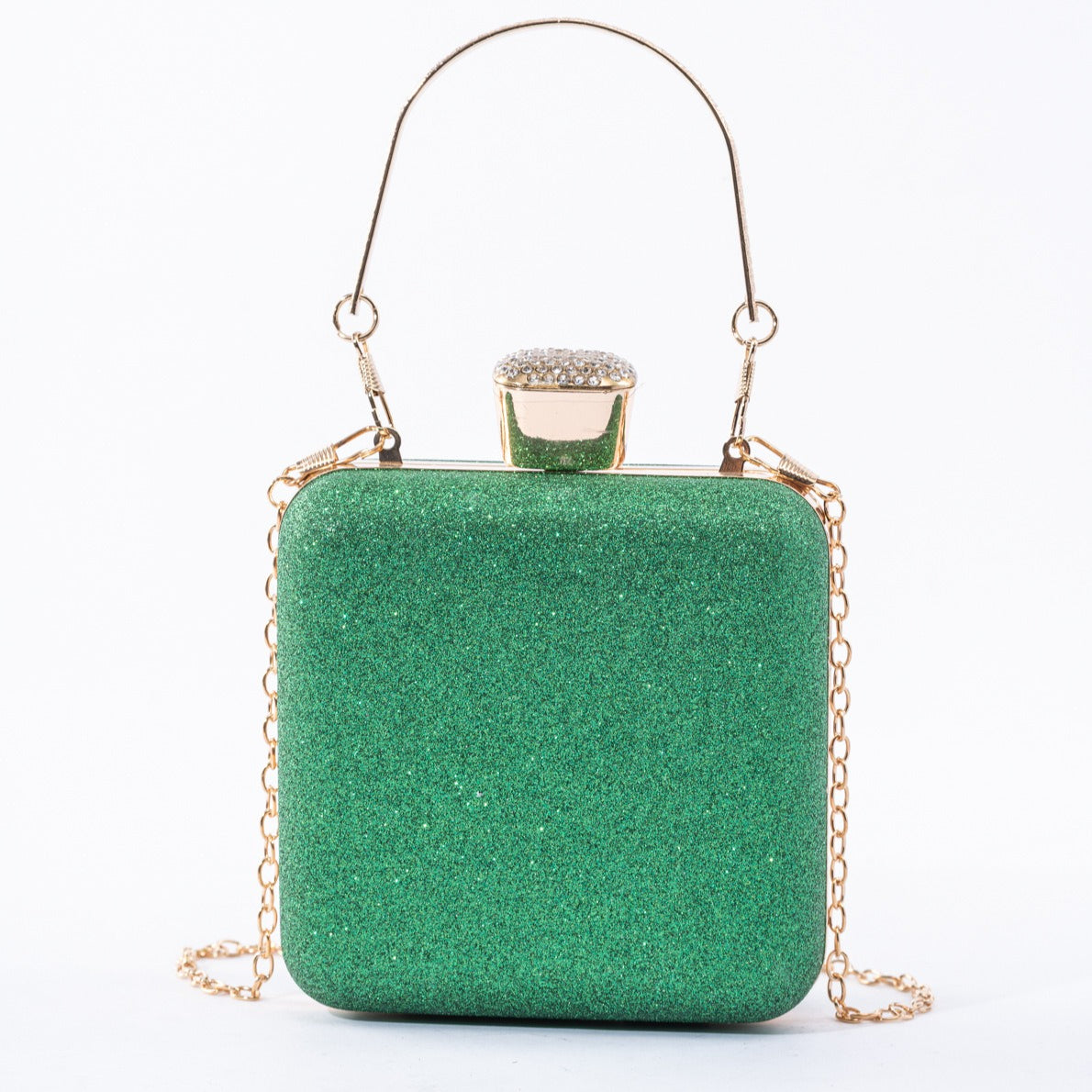 Elegance Brilliant Diamond Bag - Handcrafted Evening Box Bag for Soirées & Weddings (MAC269)