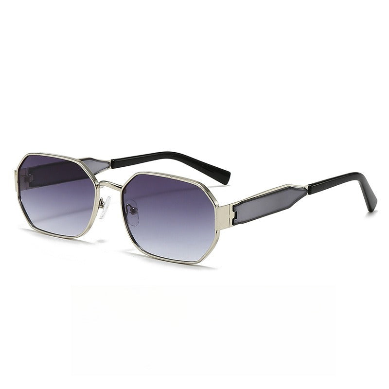Vintage Narrow Frame Sunglasses – Retro Chic Accented Lenses for Women (MAC262)