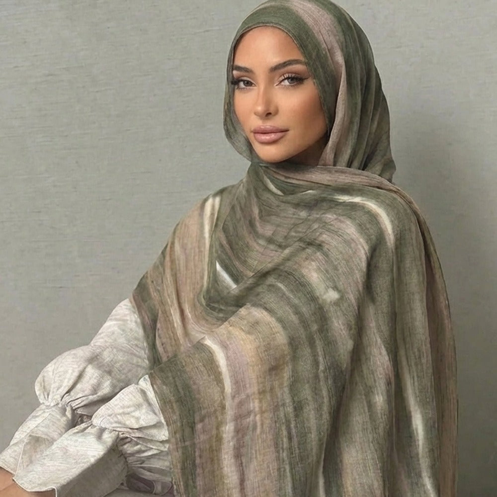 Rayon Gradient Tie-Dye Scarf(MH216)