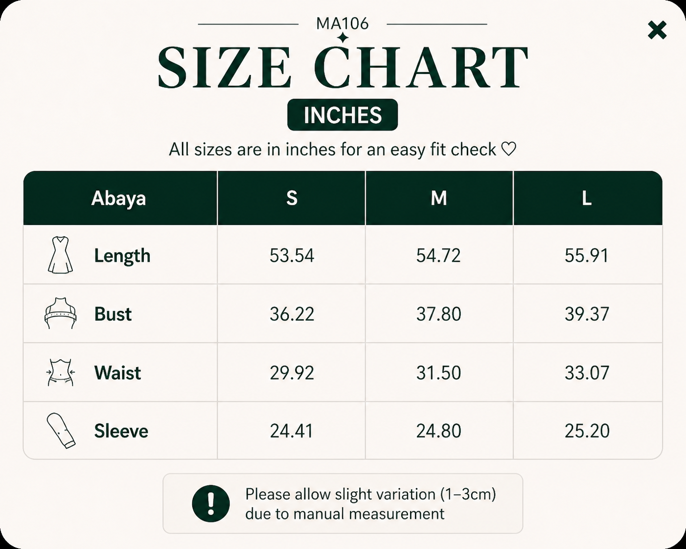 Waist Slim Abaya, Strappy Solid Color Abaya (MA106)