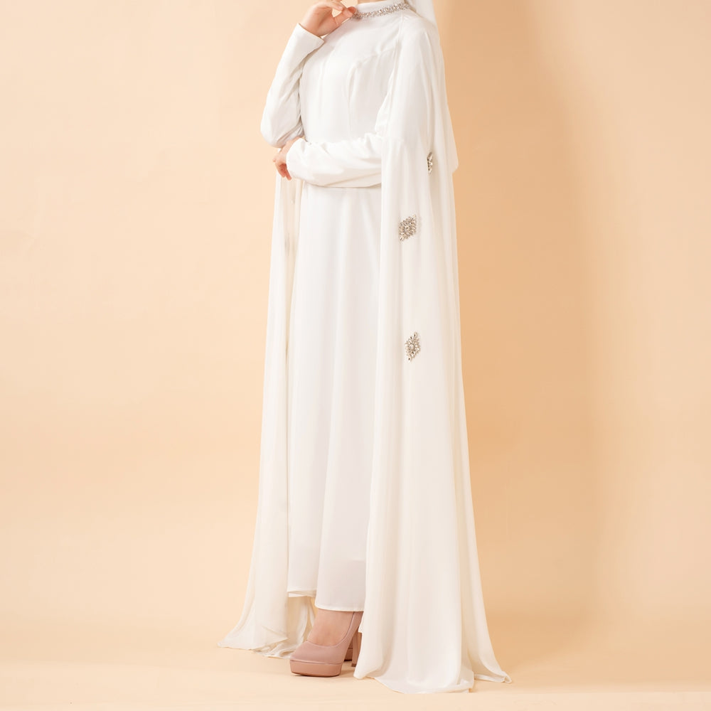 Luxury Satin Royal Cape Abaya(MA326)