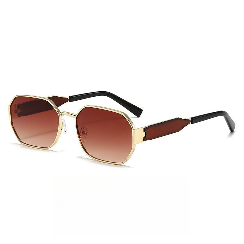 Vintage Narrow Frame Sunglasses – Retro Chic Accented Lenses for Women (MAC262)
