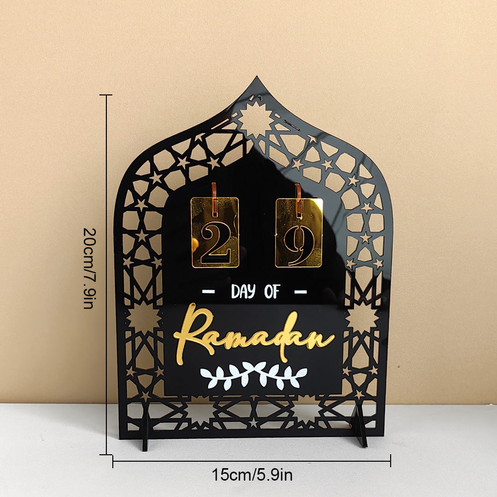 Festive Home Craft Ornament Ramadan Countdown Acrylic Tabletop Decor (MAC403)