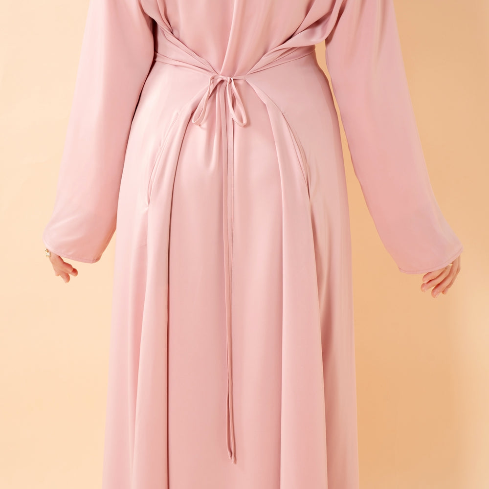 Premium Modest Luxury Organza Cape A-Line Maxi Dress Abaya(MA300)