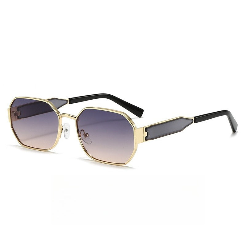 Vintage Narrow Frame Sunglasses – Retro Chic Accented Lenses for Women (MAC262)