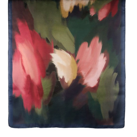 Satin Silk Printed Hijab Scarf(MH217)