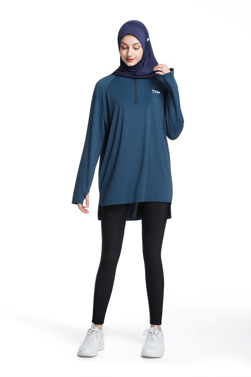 Women's Quick Dry Half Zip Running Top(MS115)