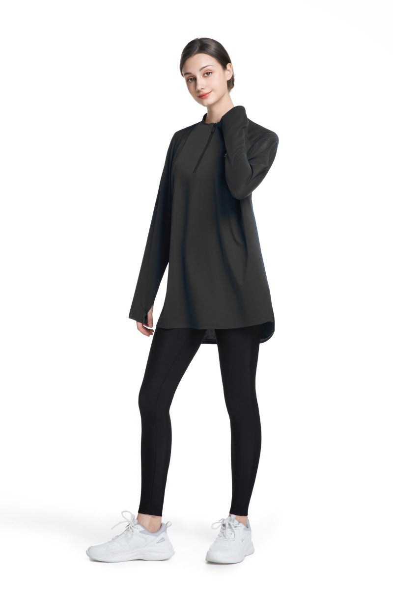Women's Quick Dry Half Zip Running Top(MS115)