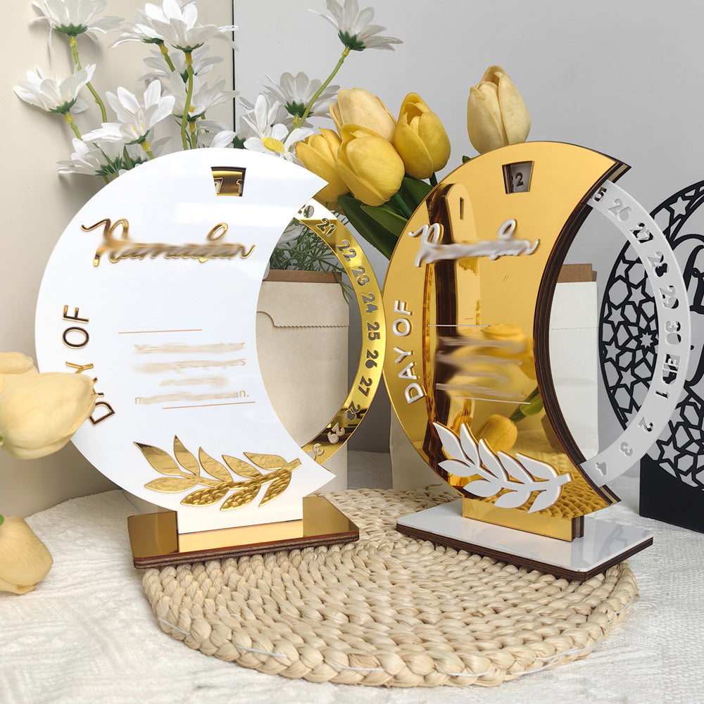 Ramadan Rotating Countdown Wooden Tabletop Decor (MAC378)
