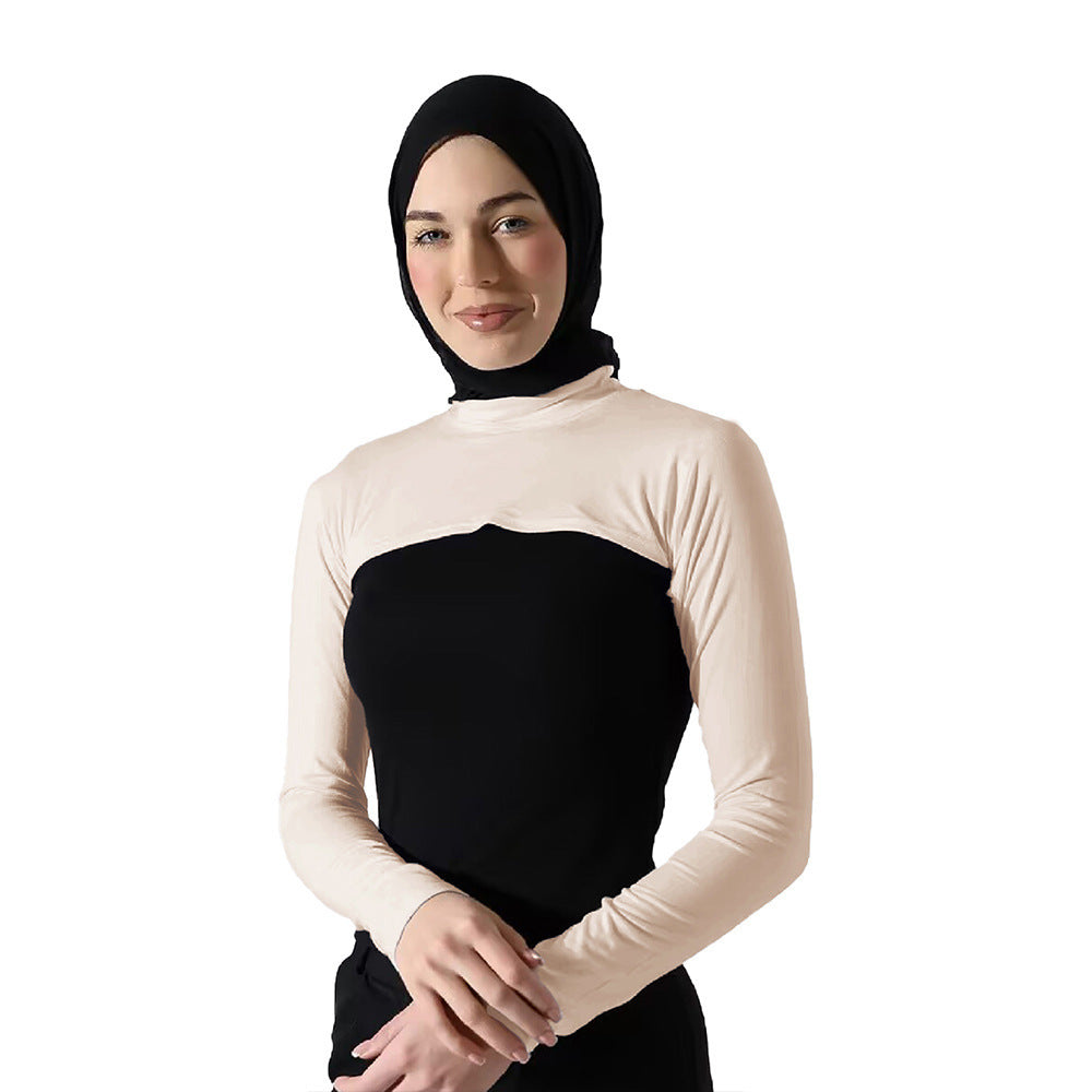 🎁 Modest Shoulder-Cover Base Layer Versatile Sleeveless Inner Top with Attached Sleeves | One Size (MAC409) (100% off)