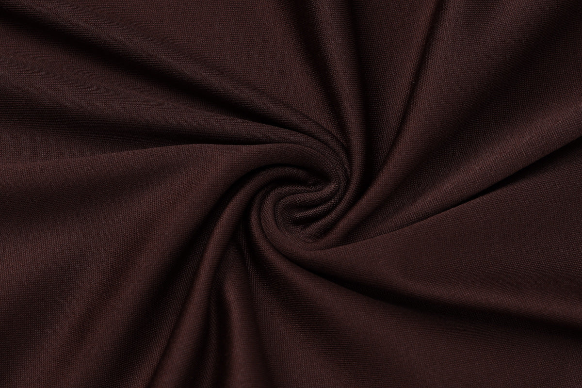 Ruched Bodycon Gown with Metal Hardware | High Neck Modal Maxi Dress(MS233)