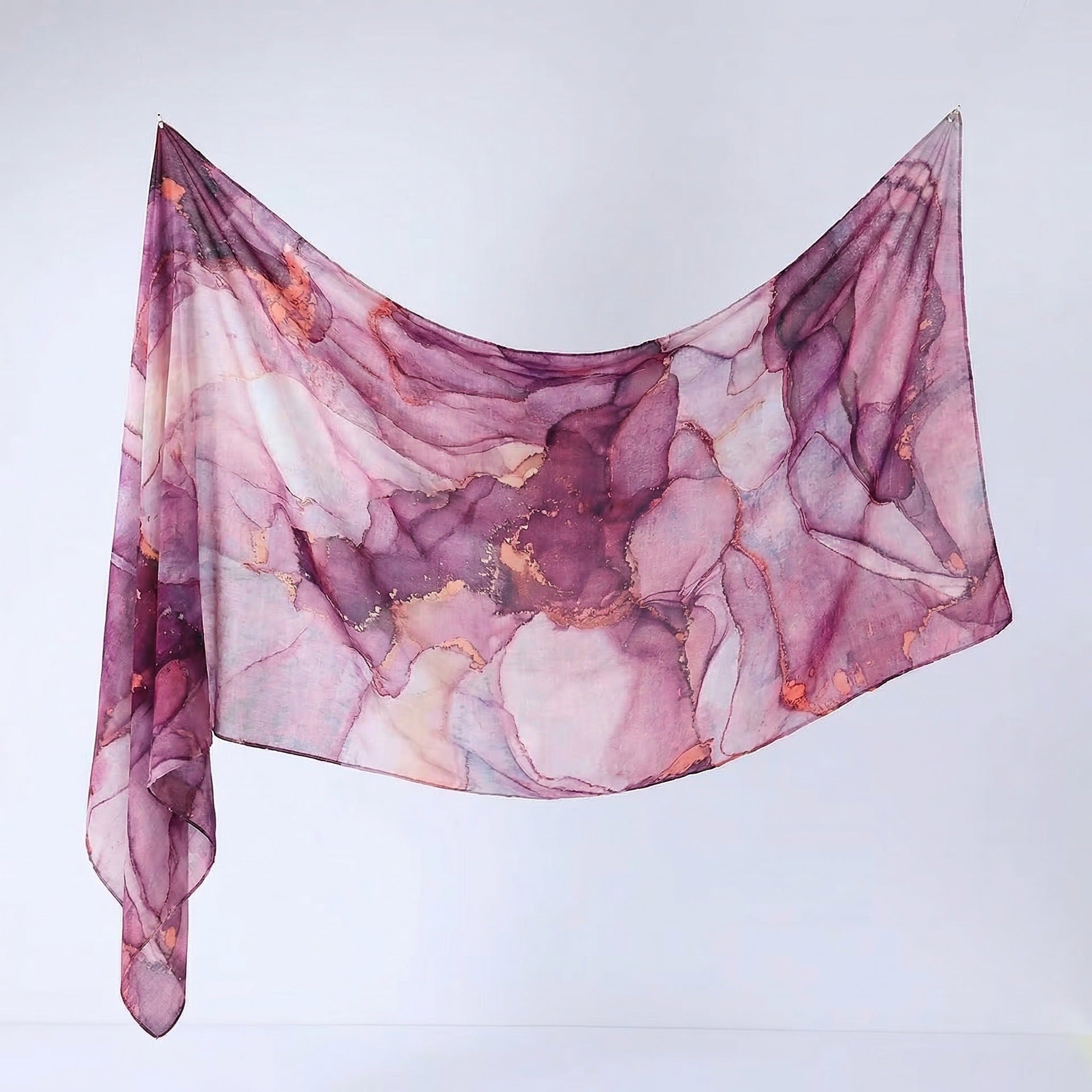 Watercolour Print Hijab Shawl(MH229)