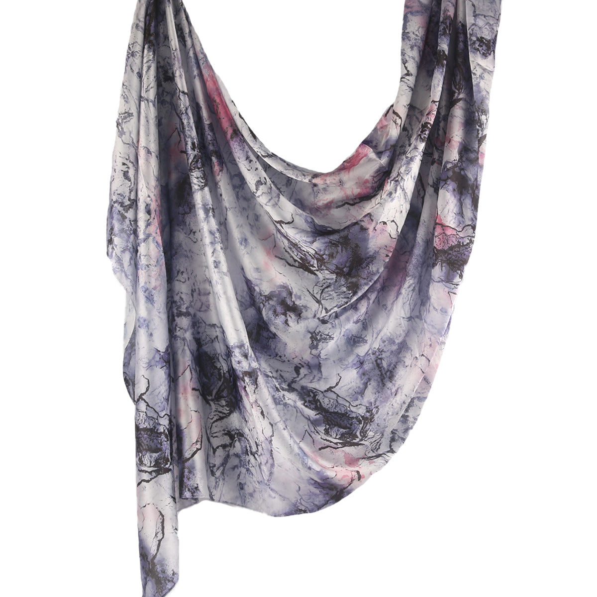 Elegance Satin Marble Print Hijab (MH172)