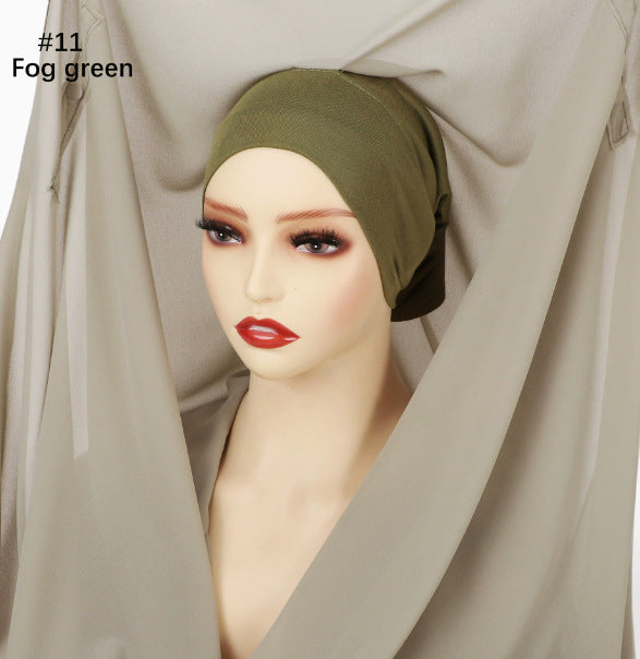 Magnetic Chiffon Instant Hijab | Easy-Wear Square Scarf with Anti-Slip Magnetic Closure(MH152)