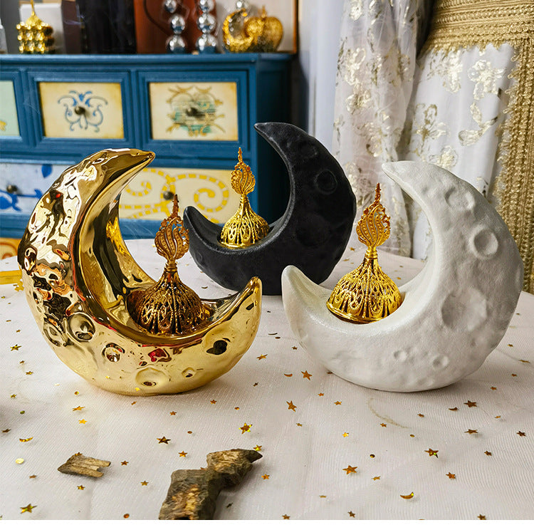 Crescent Ceramic Desktop Incense Burner (MAC400)