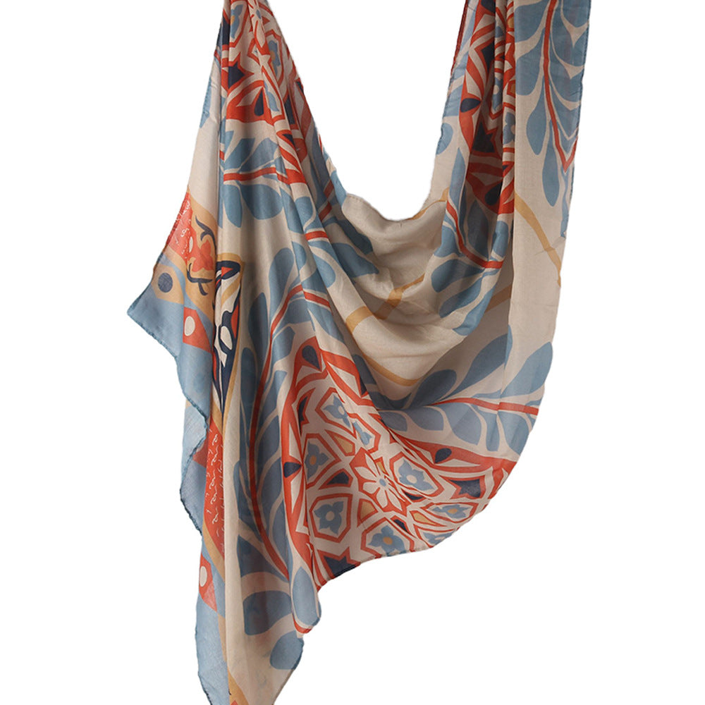 Poly-Cotton Printed Hijab Scarf(MH214)