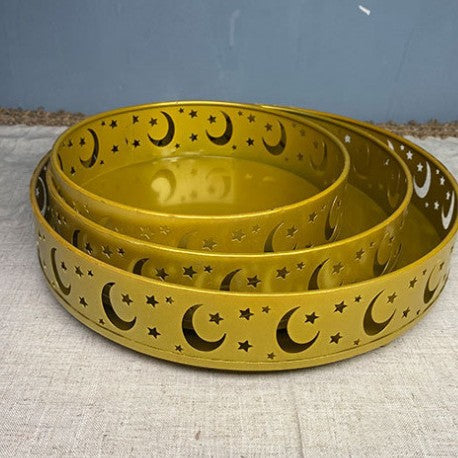 Festive Ramadan Iron Tray Candy Box 3-Piece Set (MAC382)