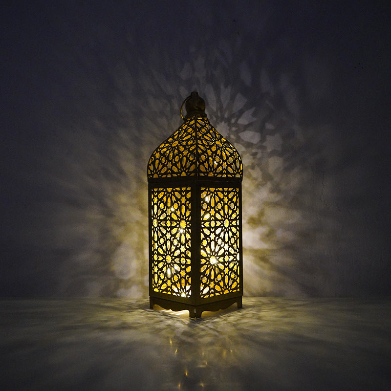 Festive Home Craft Decor Ramadan Hollow Moroccan Iron Lantern (MAC402)