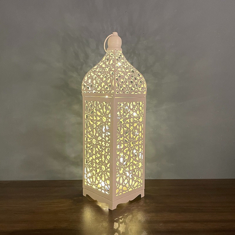 Festive Home Craft Decor Ramadan Hollow Moroccan Iron Lantern (MAC402)