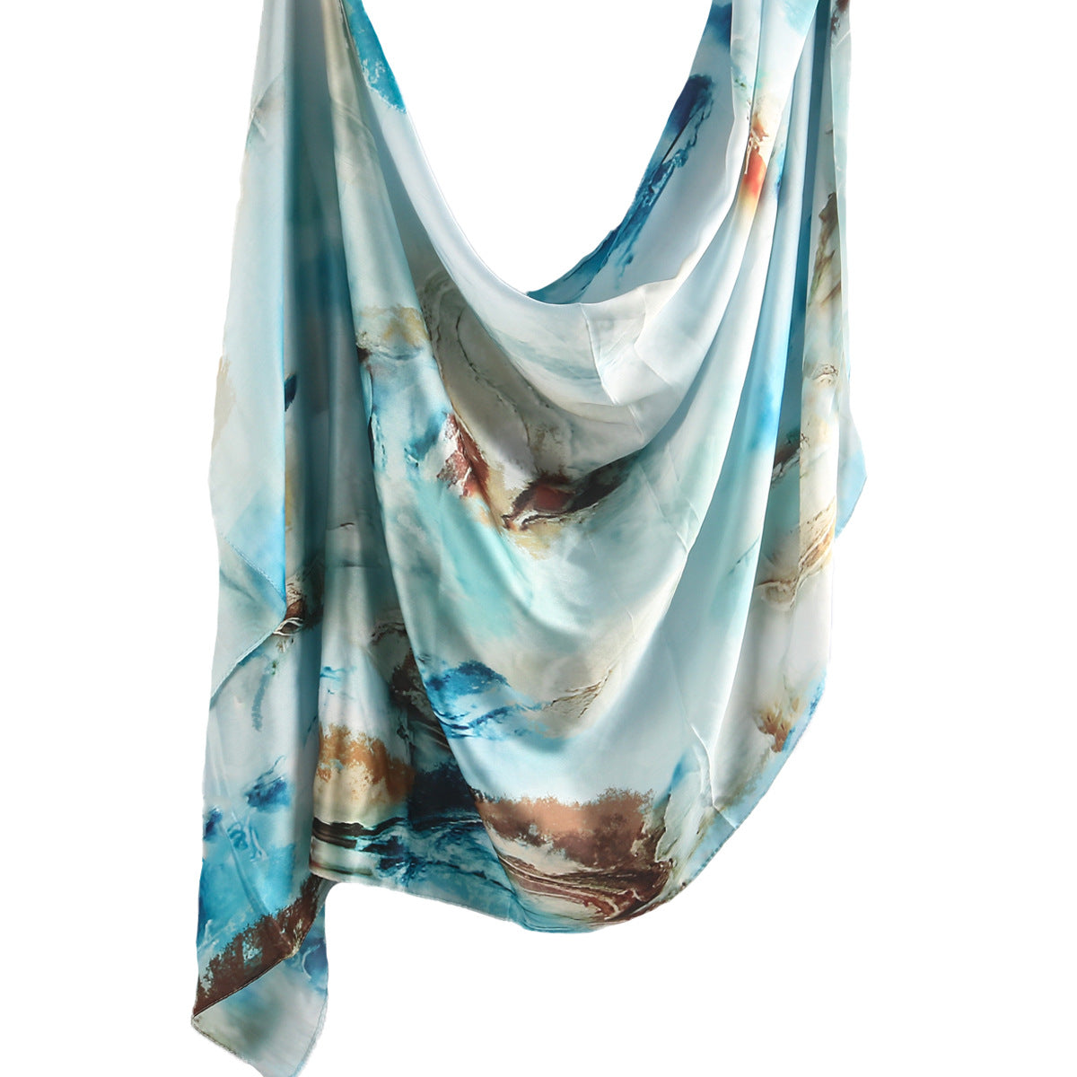 Elegance Satin Marble Print Hijab (MH172)