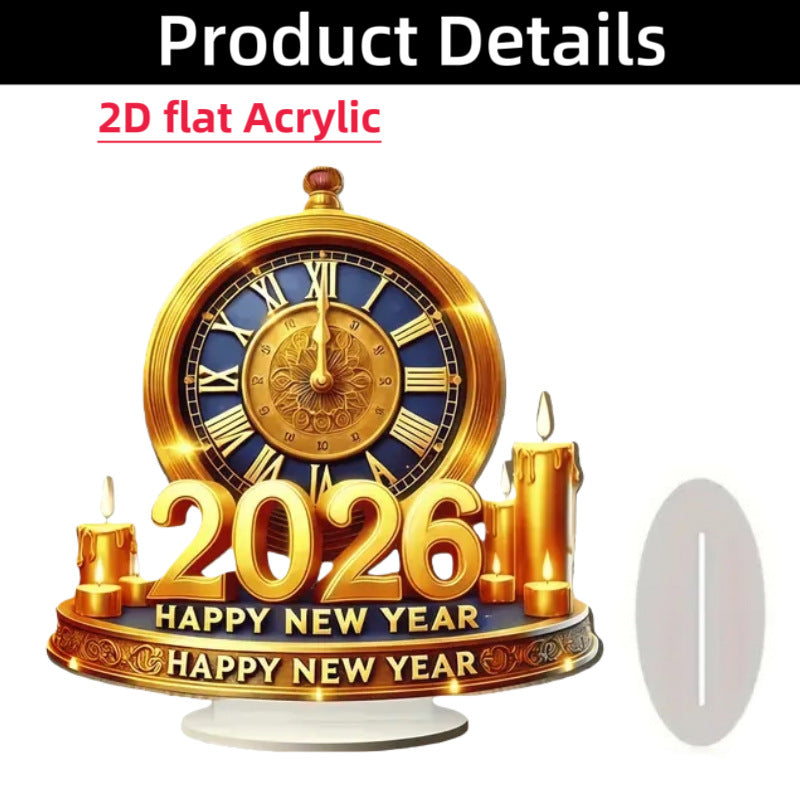 Islamic Crescent with Islamic Motifs Acrylic Desktop Ornament (MAC398)