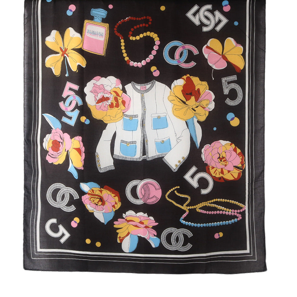 Twill Cotton Printed Scarf(MH215)