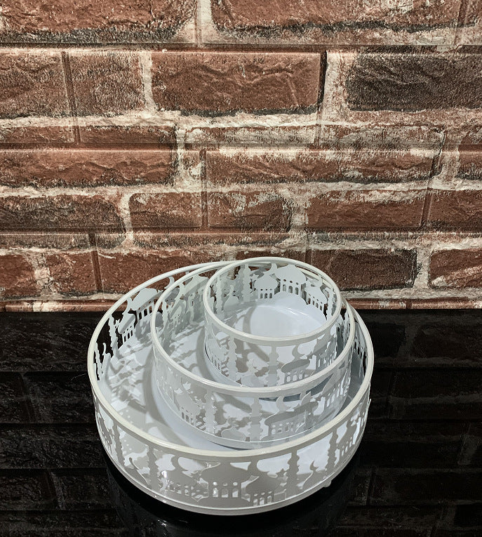 Festive Ramadan Iron Tray Candy Box 3-Piece Set (MAC382)