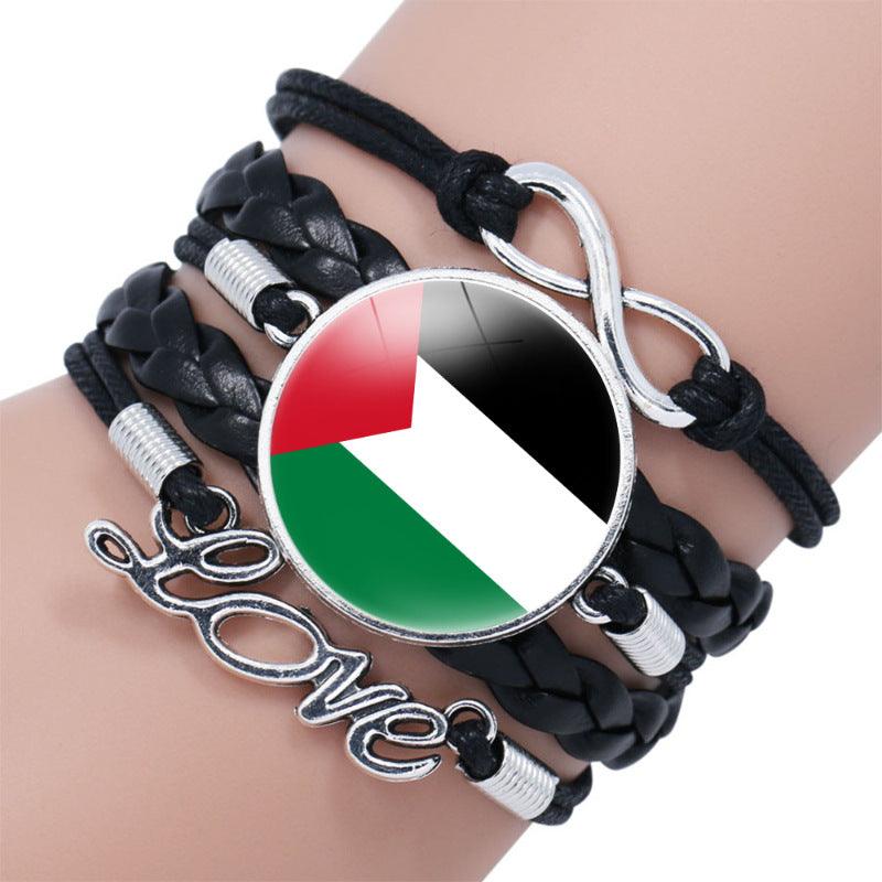 Palestinian Flag Bracelet |  Keffiyeh Pattern Bracelet | Multi-layered bracelet - 2024