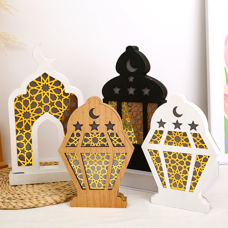 Eid Wooden LED Decorative Desktop Ornaments (MAC395)