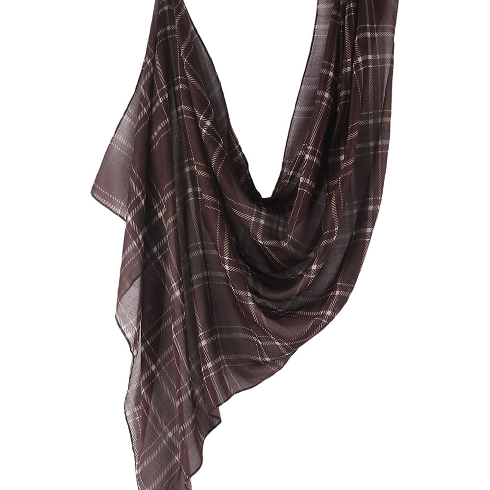 Plaid & Houndstooth Hijab Scarf(MH213)