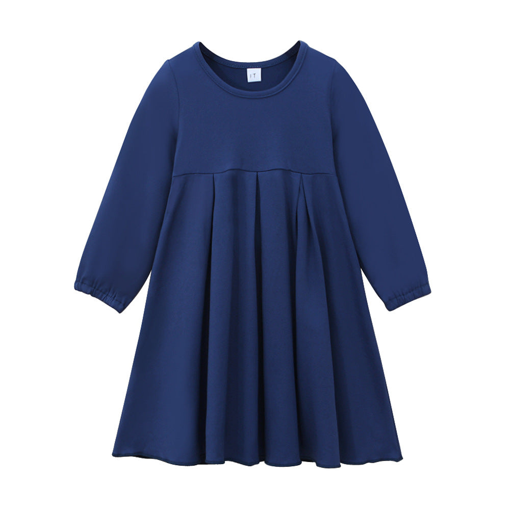 Girls Navy Dress & Hijab Set(MKG024)