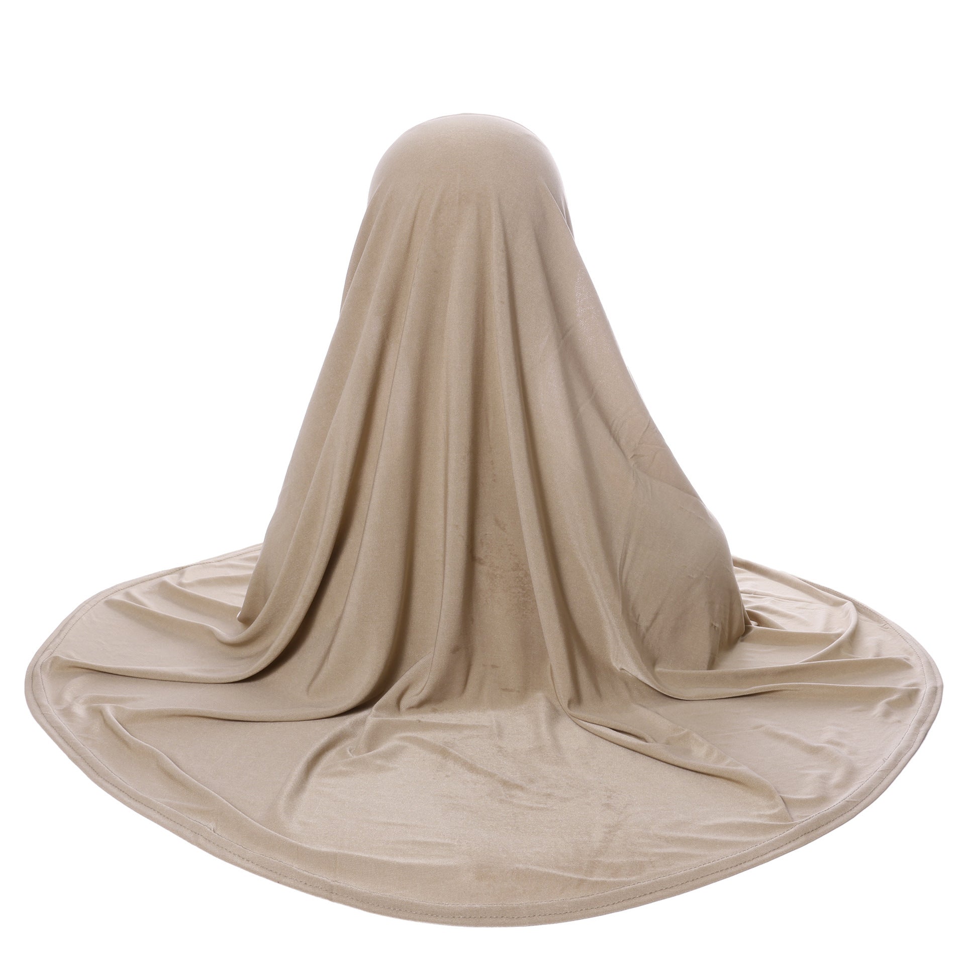 Crystal Linen Round Edge Khimar Hijab(MK028)