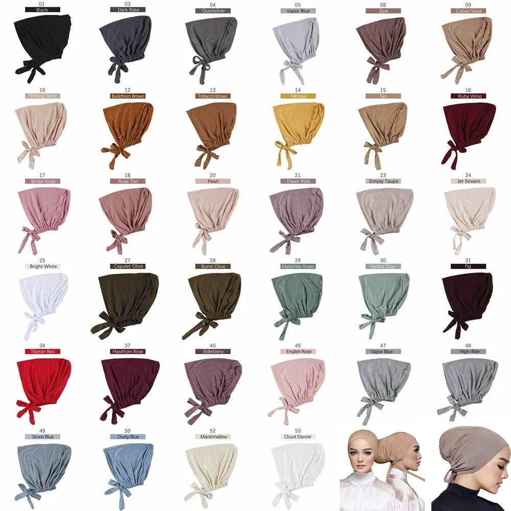Modal Tie-Back Under Cap | Adjustable Hijab Bonnet(MH200)