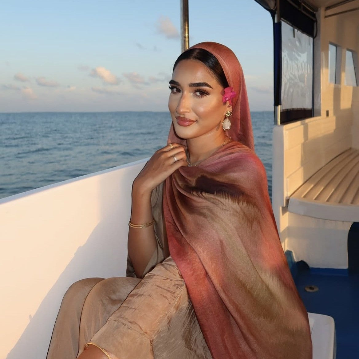 Printed Cotton Hijab Scarf | Soft Breathable Long Headscarf(MH201)