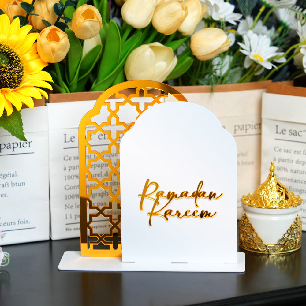 Islamic Hollow Pattern Acrylic Tabletop Decor (MAC404)