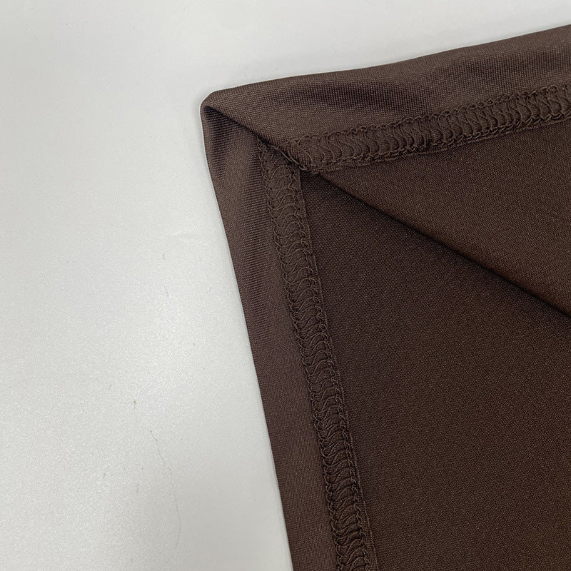 Gathered Waist Maxi Dress | U-Neck Long Sleeve Modal Dress(MS232)