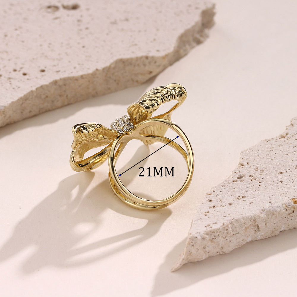 Versatile Accent Embroidered Bow Hijab Ring (MAC340)