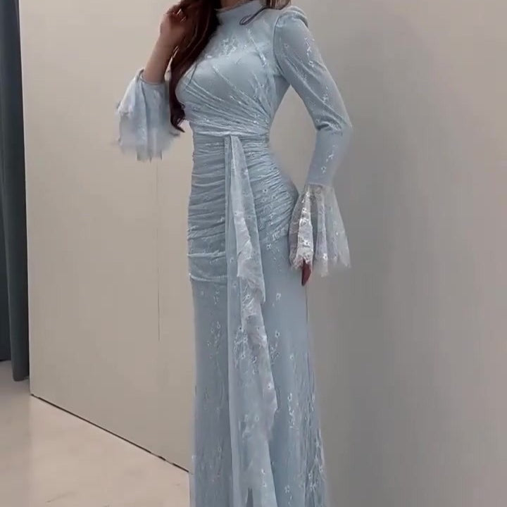 Sequin Embellished Maxi Dress(MS282)