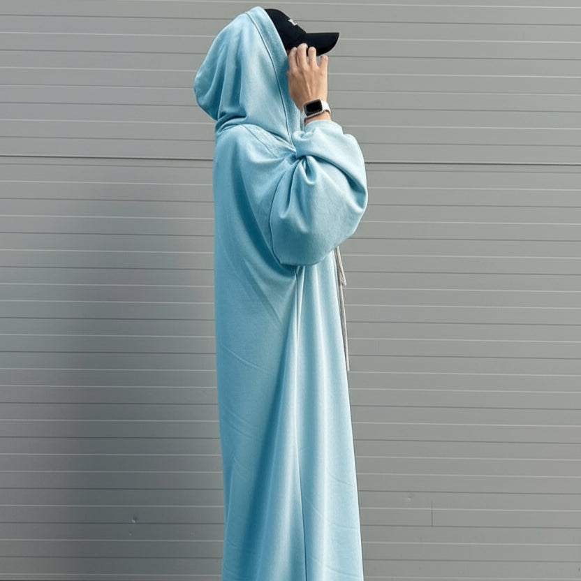 Hooded Sweatshirt Abaya | Hoodie Abaya With Pockets (MA125)