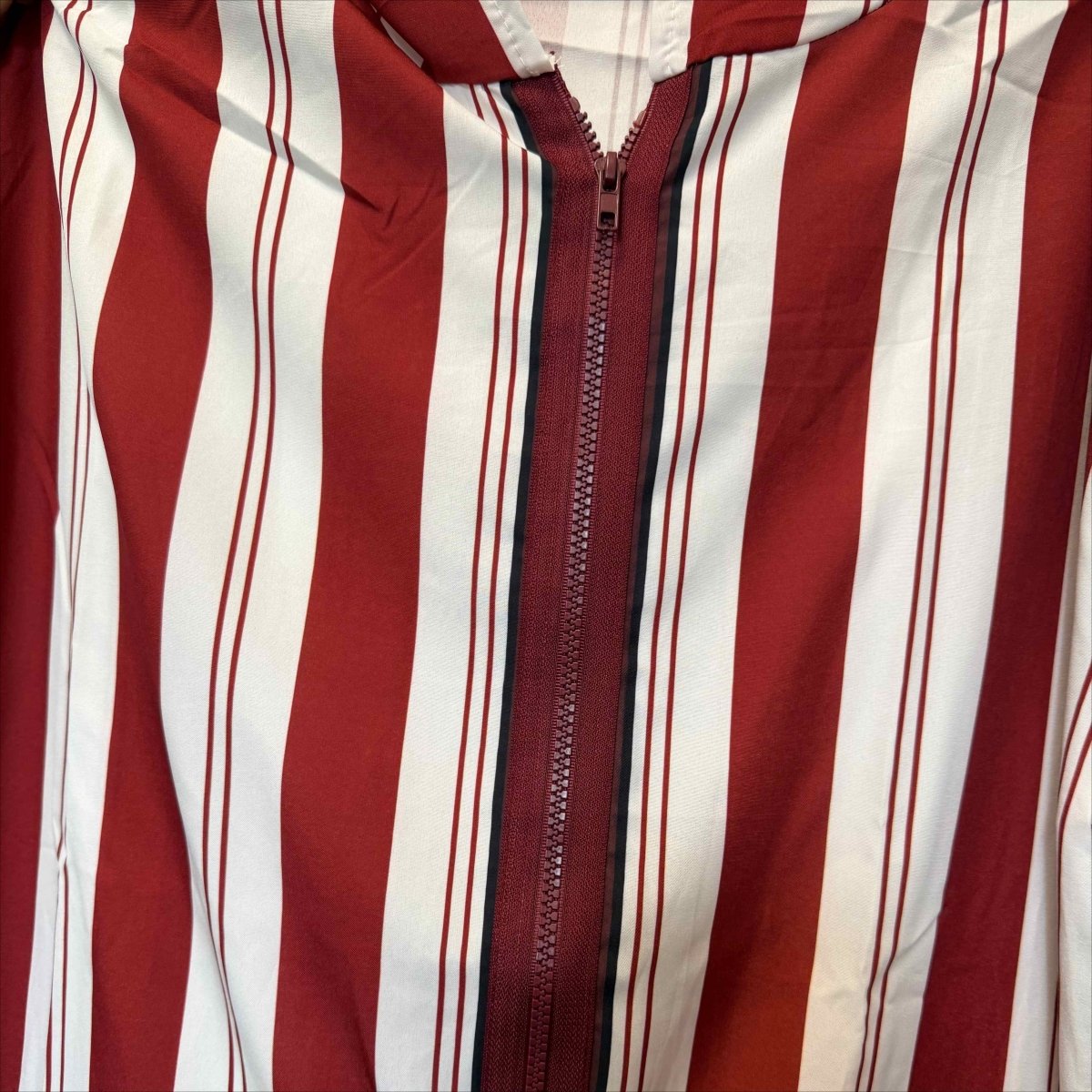 Archive Piece Striped Hooded Half-Zip Maxi Kaftan - MP060 (Size L Only) - Mariam's Collection