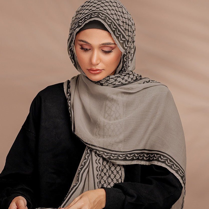 Artisan - Dyed Printed Versatile Hijab‌ (MH169) - Mariam's Collection