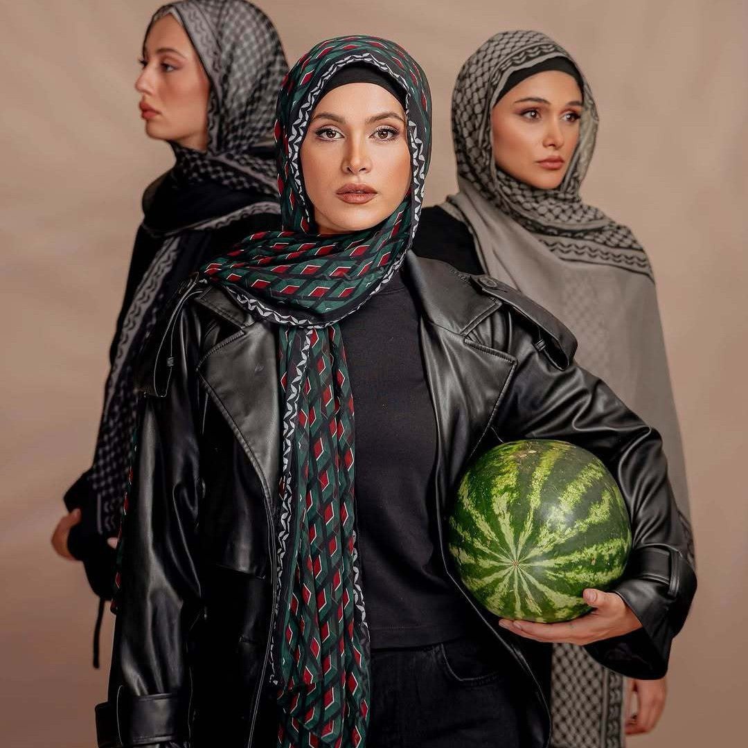 Artisan - Dyed Printed Versatile Hijab‌ (MH169) - Mariam's Collection